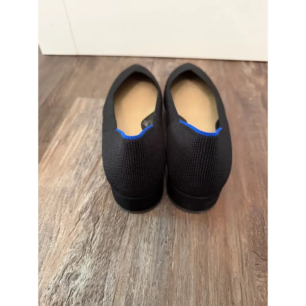 Rothy's High Point Heels Womens size 10 Black Slip On Block Classic Staple EUC